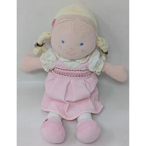 Carters Baby Girl Plush Toy Doll Blonde Pink Corduroy Dress Prestige VTG Y2K